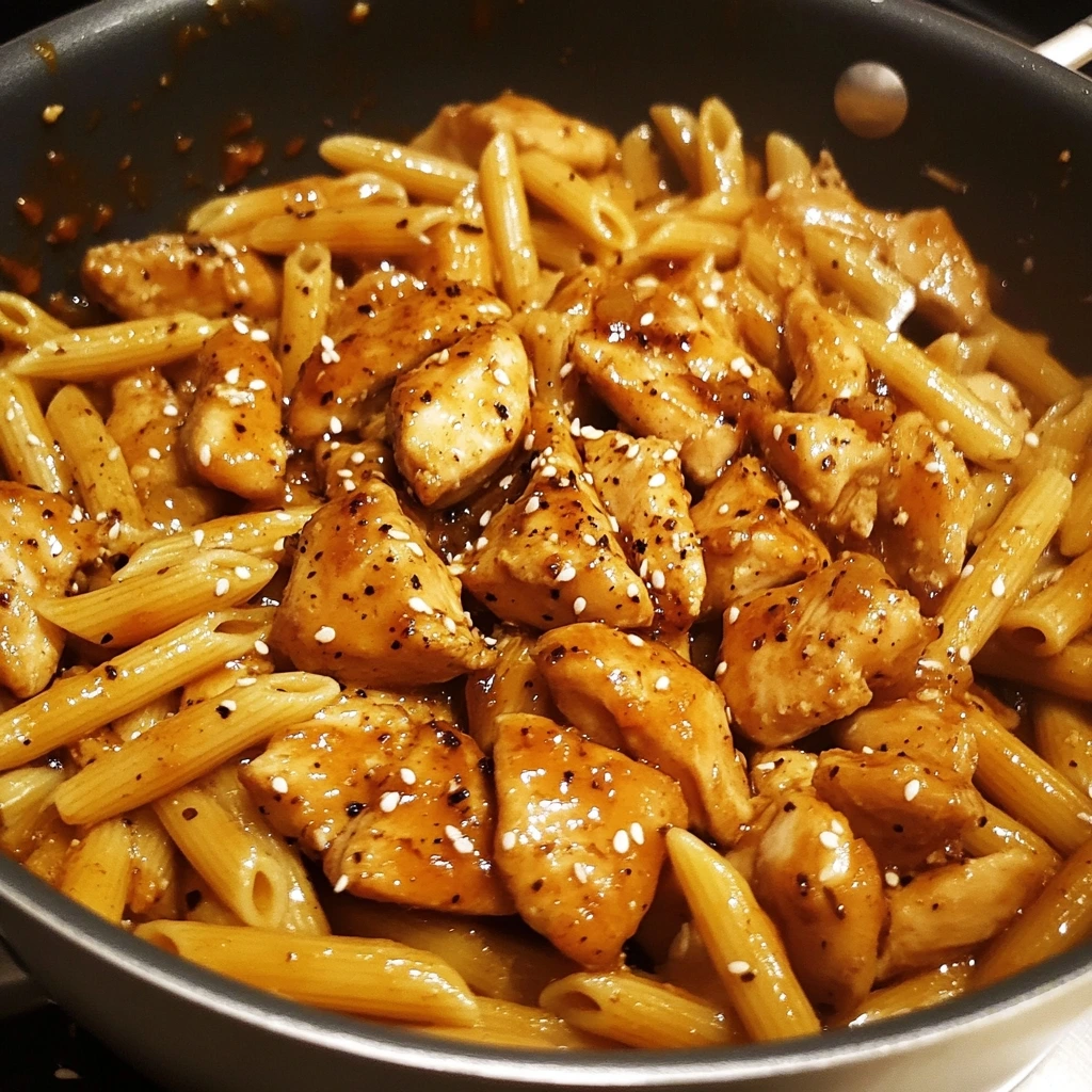 One Pot Honey Garlic Chicken Penne 1