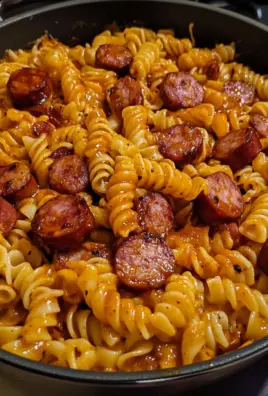 One Pot Sweet Chili BBQ Sausage Pasta