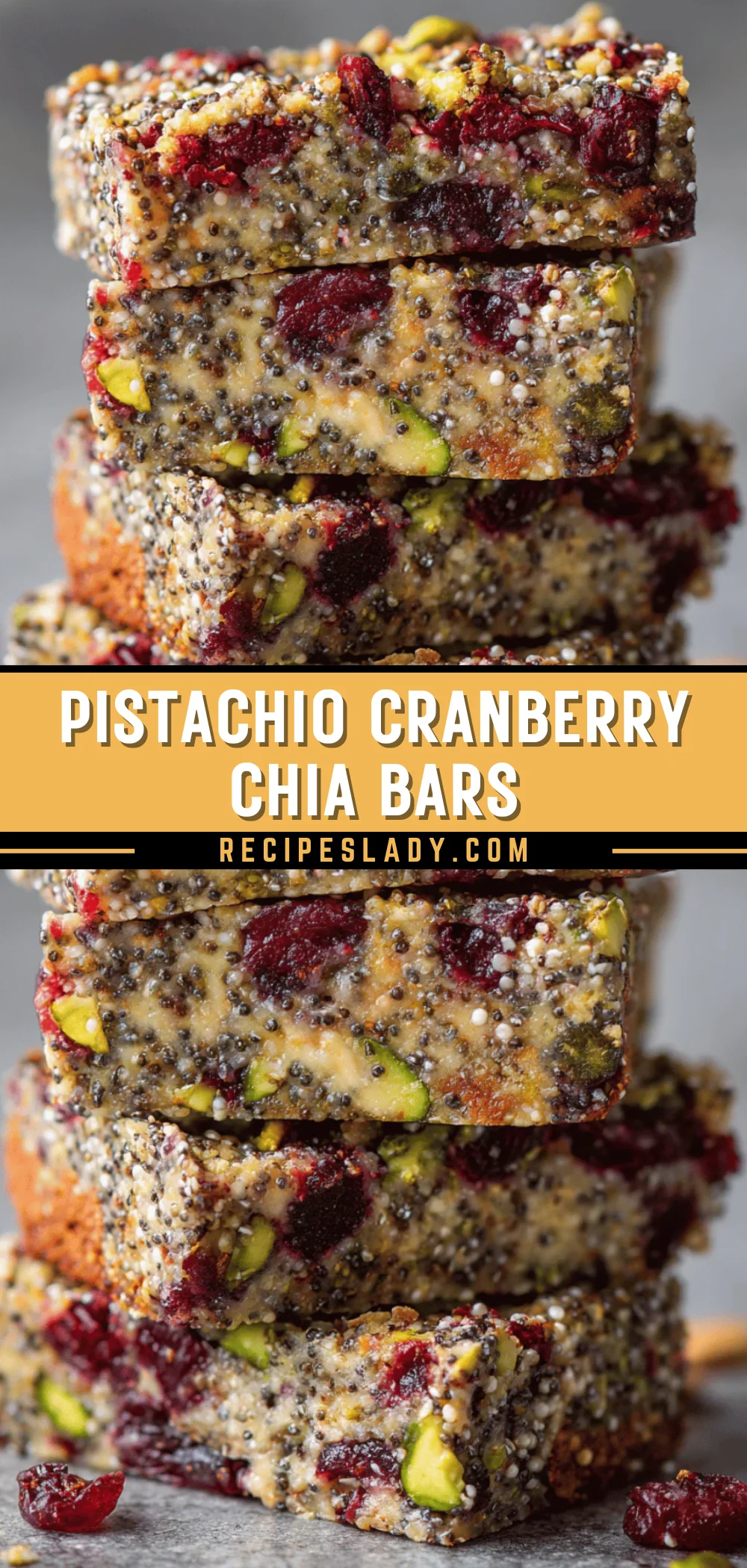 Pistachio Cranberry Chia Bars: A Healthy No-Bake Snack 21 Pinterest Hidden Image
