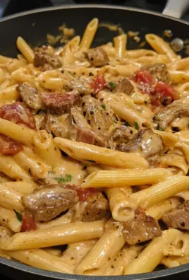 Skillet Creamy Spicy Cajun Steak Penne 2
