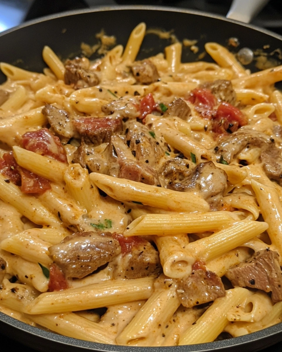 Skillet Creamy Spicy Cajun Steak Penne 2