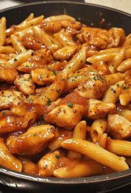 Sticky Garlic Butter BBQ Chicken Penne 2