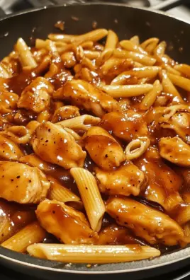 Sticky Honey Soy Chicken Penne Skillet 2