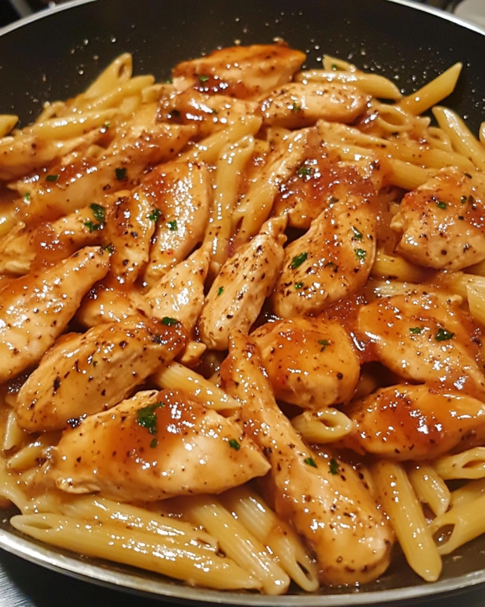 Sticky Smoky Garlic Butter Chicken Pasta