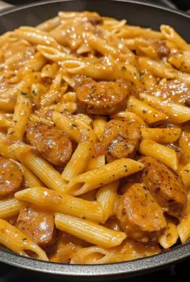 Sticky Sweet Garlic Parmesan Sausage Penne 1