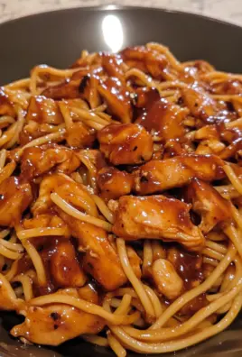 Sticky Teriyaki Honey Garlic Chicken Pasta Skillet 2