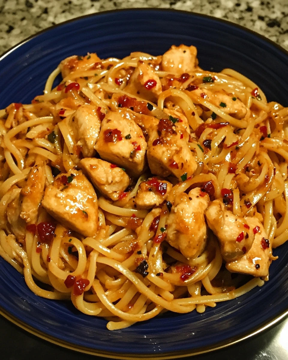 Sweet Chili Garlic Butter Chicken Pasta 4