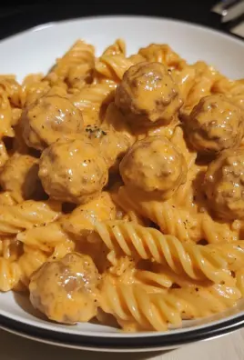 Bold Creamy Buffalo Ranch Meatball Pasta 2