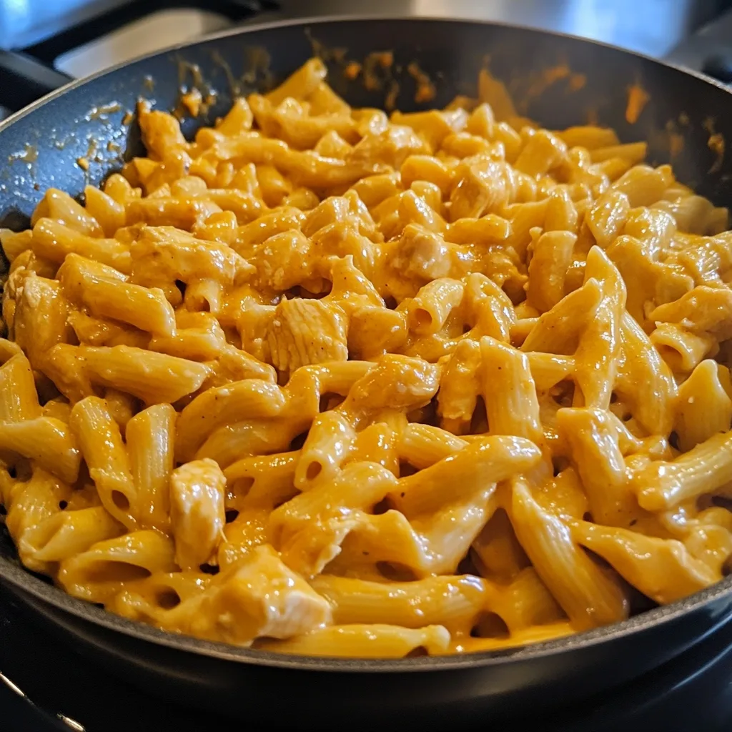 Bold Spicy Garlic Buffalo Chicken Pasta 1