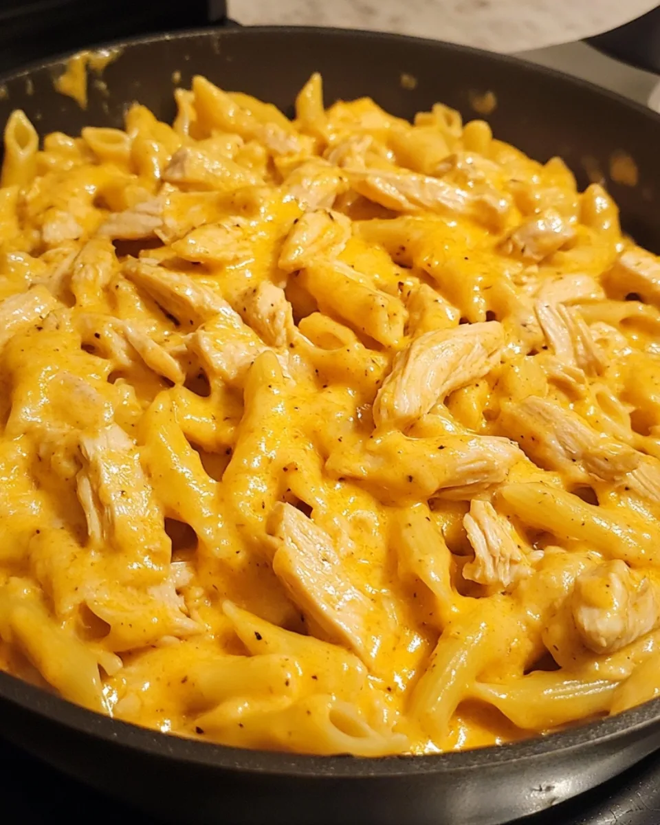 Creamy Bold Buffalo Cheddar Chicken Pasta 1