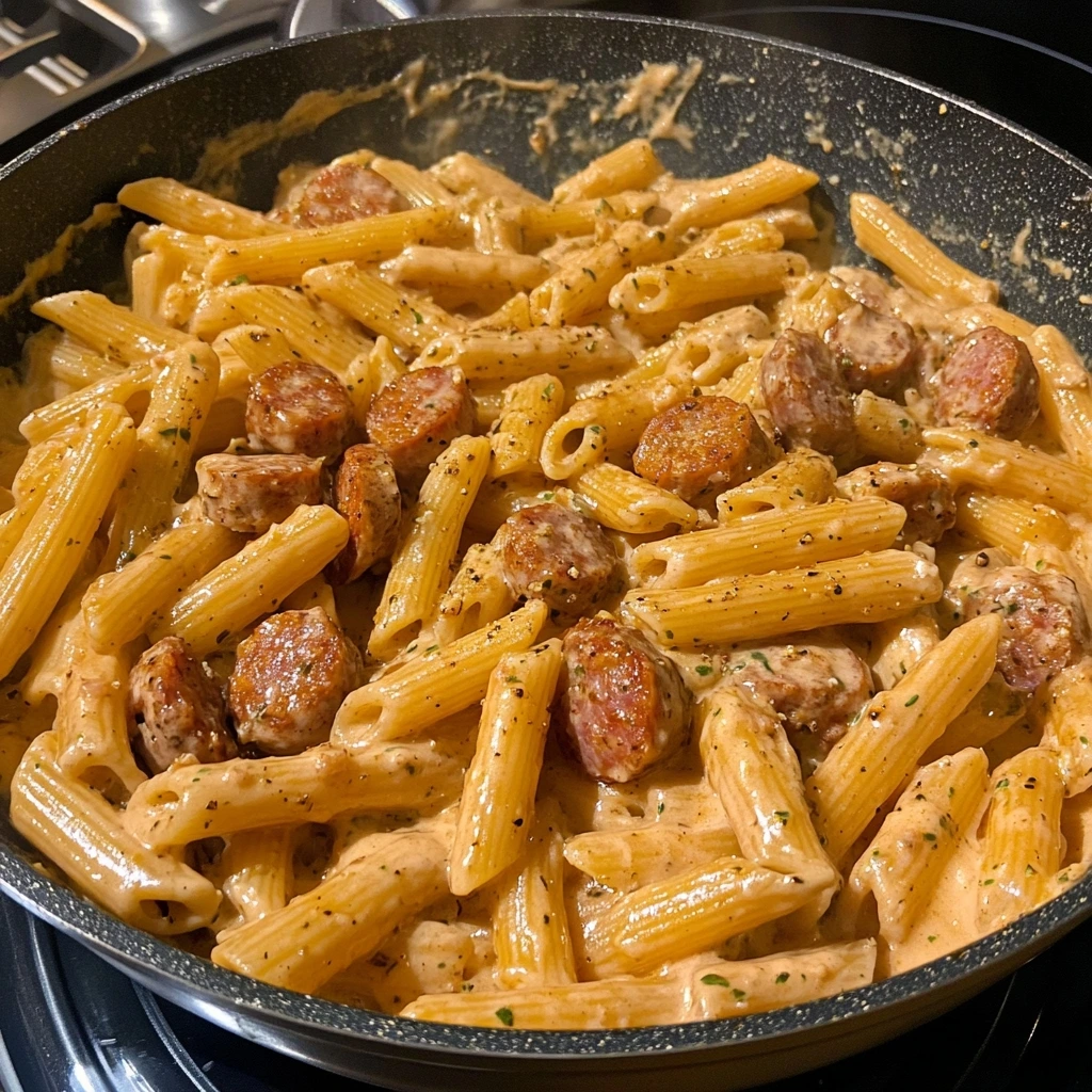 Creamy Bold Honey Garlic Sausage Pasta 1