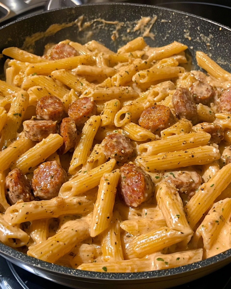 Creamy Bold Honey Garlic Sausage Pasta 2