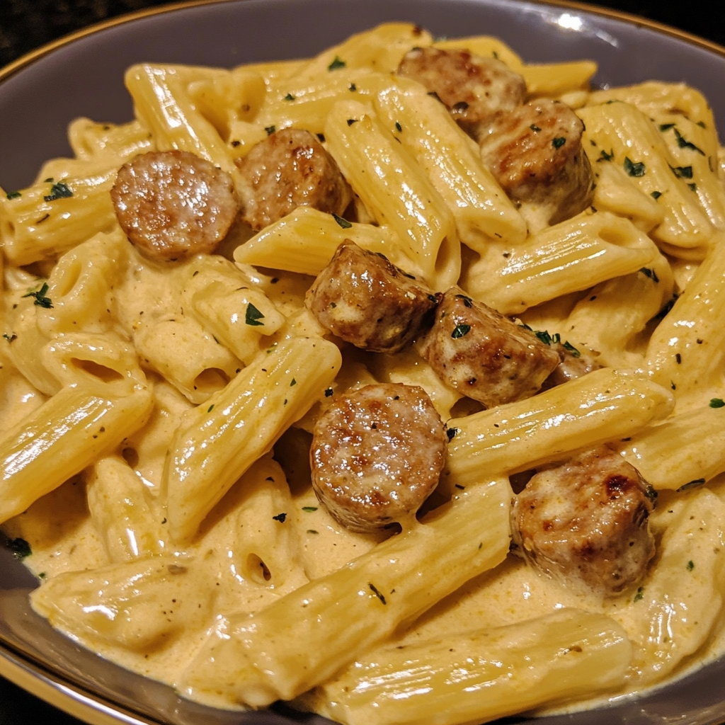 Creamy Bold Smoky Cajun Garlic Butter Sausage Pasta 1 1