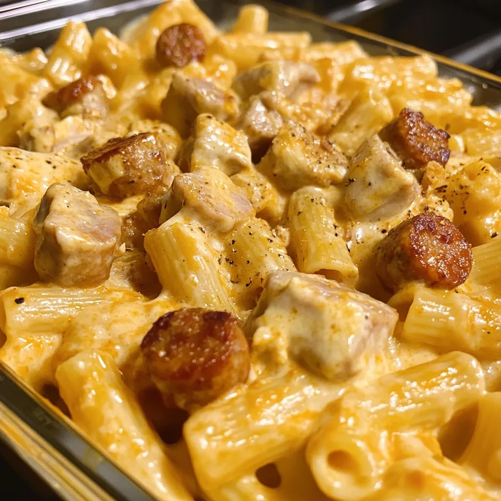 Creamy Buffalo Ranch Sausage Chicken Pasta 1