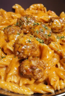 Creamy Cheddar BBQ Ranch Meatball Pasta 1