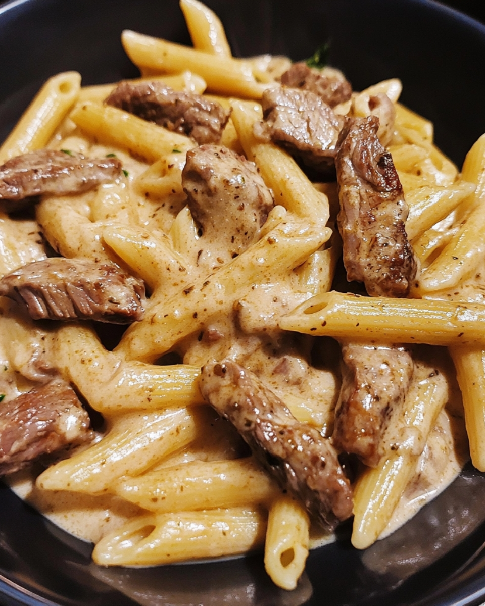 Creamy Chipotle Garlic Steak Penne 2