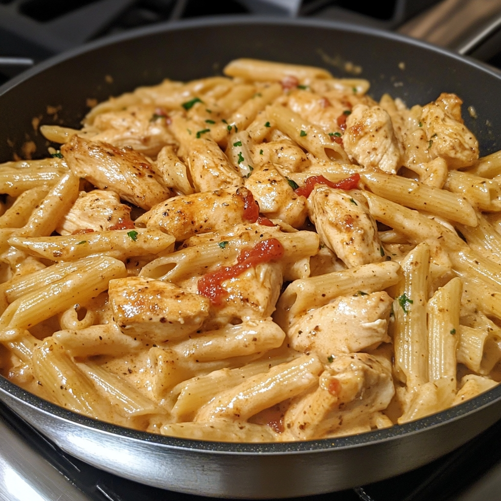 Creamy Garlic Butter Cajun Chicken Penne 1