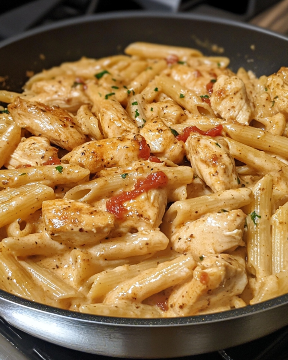 Creamy Garlic Butter Cajun Chicken Penne 2