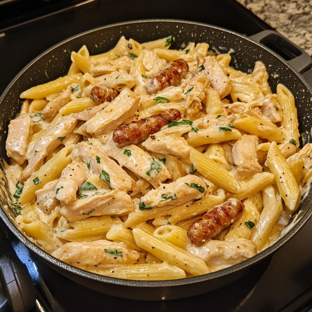 Creamy Smoky Cajun Chicken Sausage Pasta 1