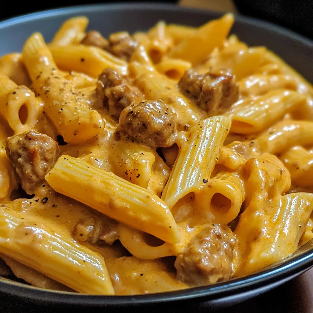 Creamy Spicy Chipotle Sausage Pasta 1