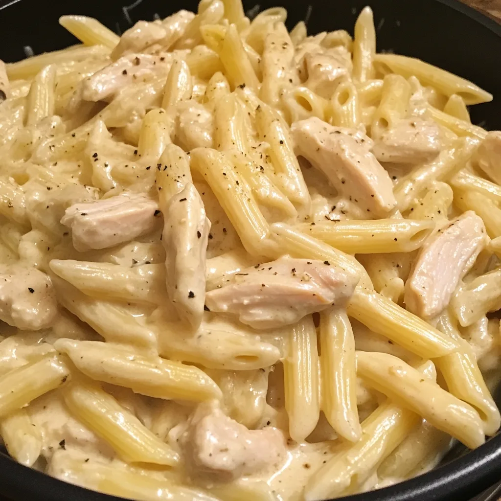 One Pot Creamy Garlic Parmesan Ranch Chicken Penne 1