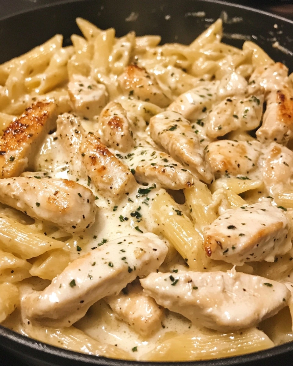 One Pot Creamy Honey Garlic Parmesan Chicken Pasta 2