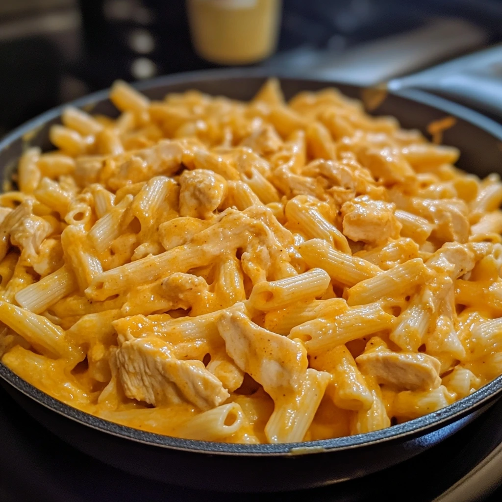One Skillet Creamy Buffalo Ranch Chicken Pasta 1