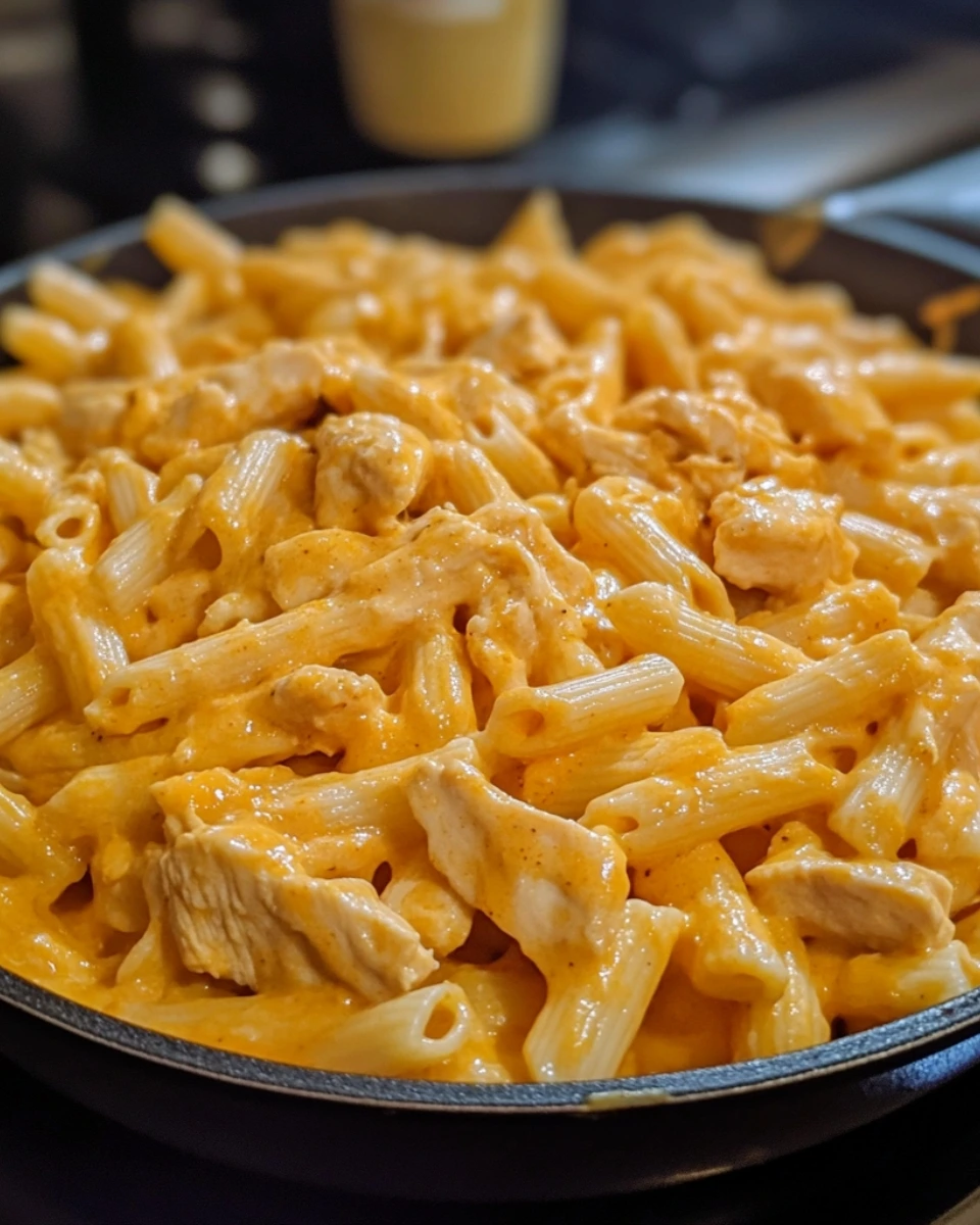 One Skillet Creamy Buffalo Ranch Chicken Pasta 2