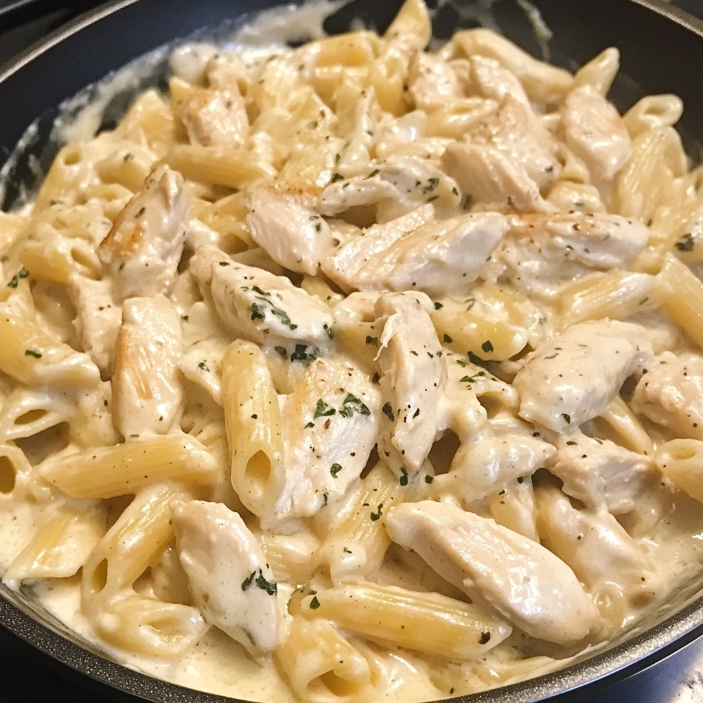 One Skillet Creamy Garlic Ranch Chicken Pasta 1