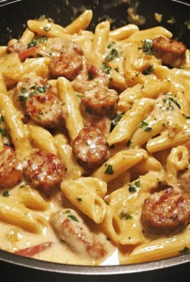 One Skillet Sticky Garlic Butter Cajun Sausage Pasta 2
