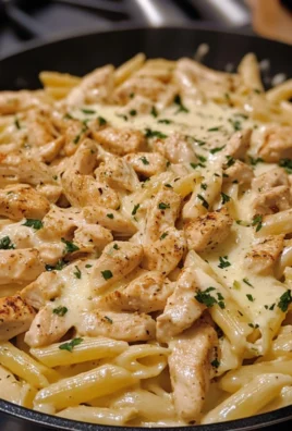 Skillet Creamy Garlic Parmesan Cajun Chicken Pasta 2