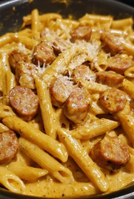 Skillet Creamy Smoky Cajun Sausage Penne 1