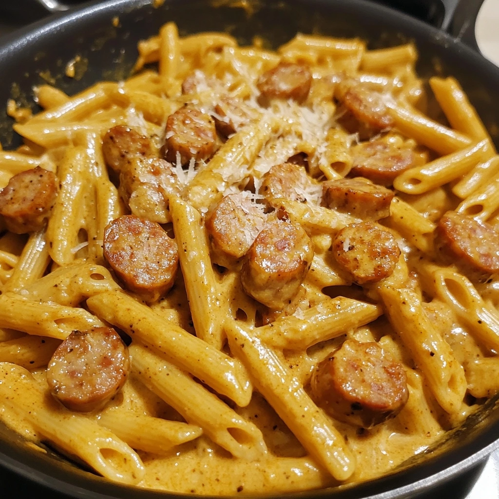 Skillet Creamy Smoky Cajun Sausage Penne 2