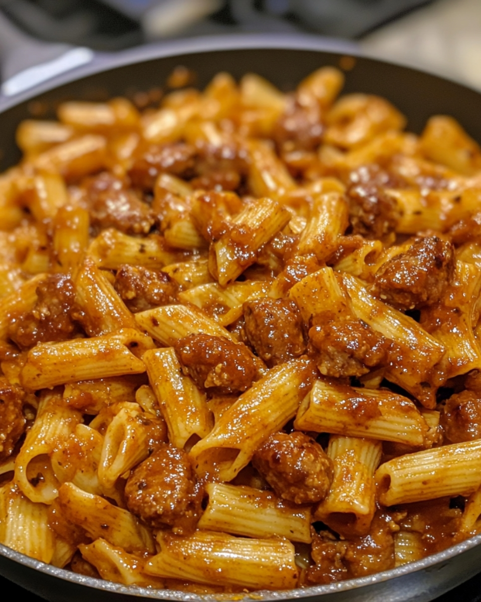 Sticky Bold BBQ Ranch Sausage Pasta 2