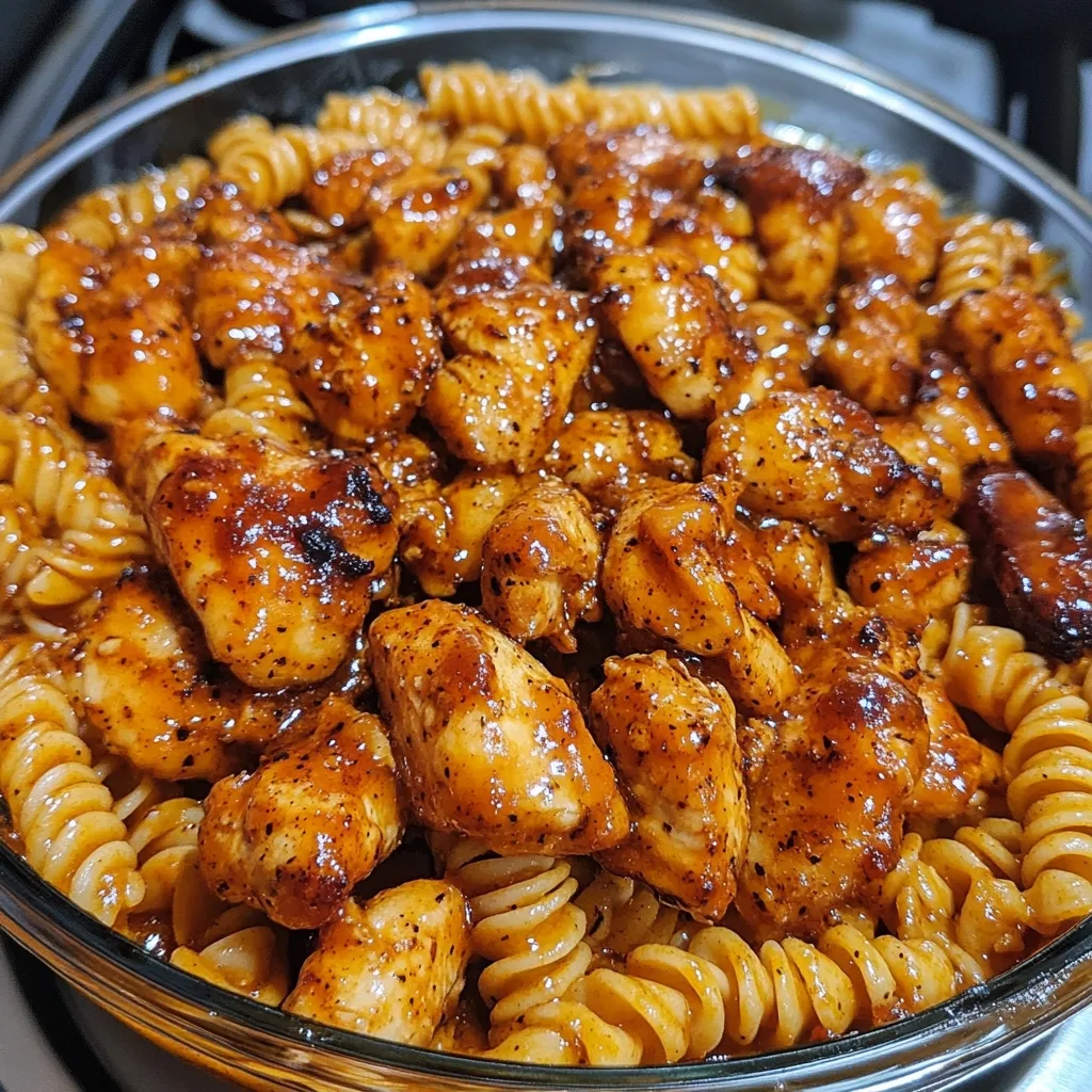 Sticky Garlic Butter Cajun Chicken Rotini 1