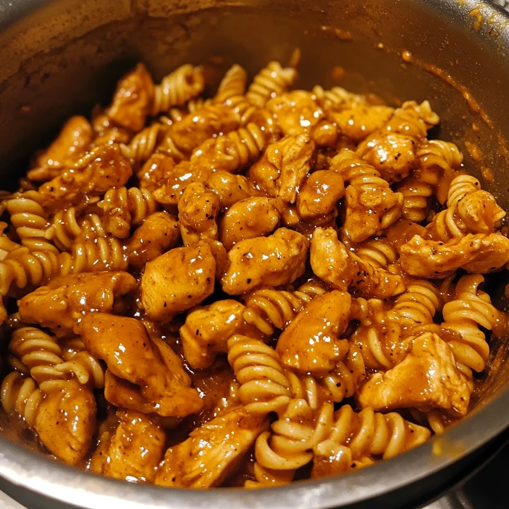 Sticky Garlic Honey Butter Chicken Rotini 1