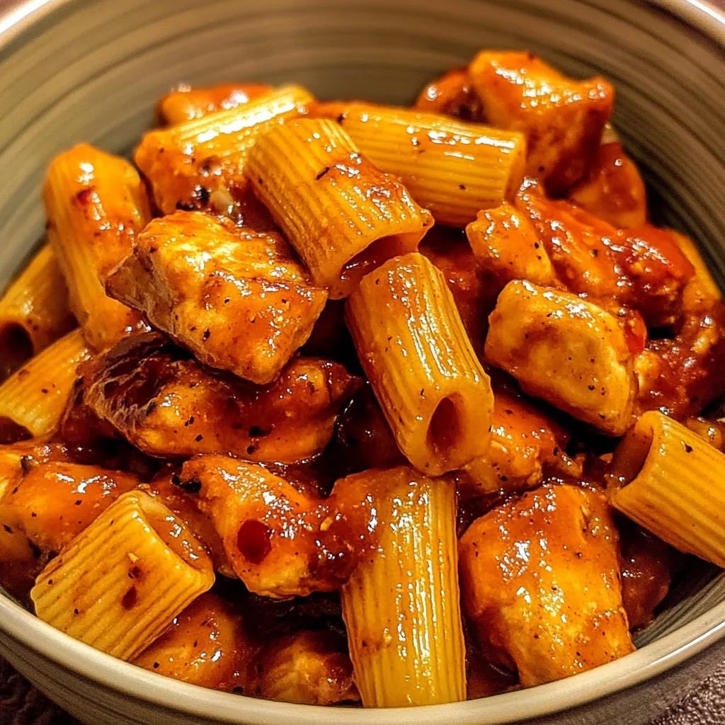 Sticky Honey BBQ Cajun Chicken Rigatoni 1