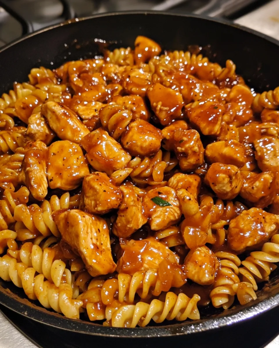 Sticky Honey BBQ Garlic Chicken Rotini 1