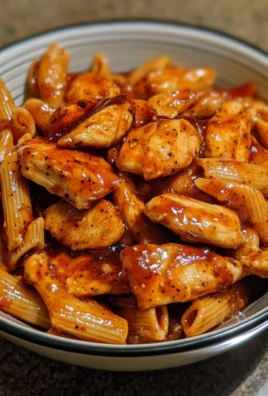 Sticky Honey Garlic BBQ Chicken Pasta 5