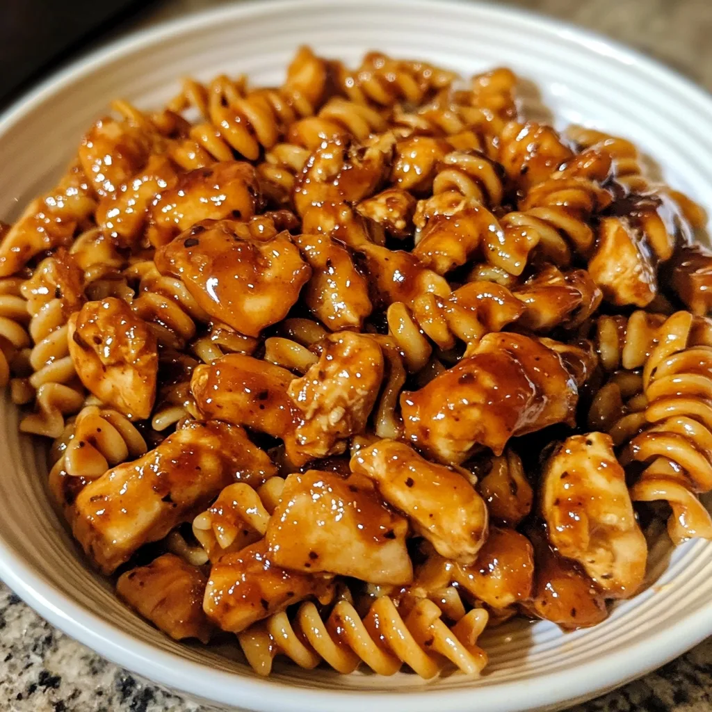Sticky Honey Garlic BBQ Chicken Rotini 2
