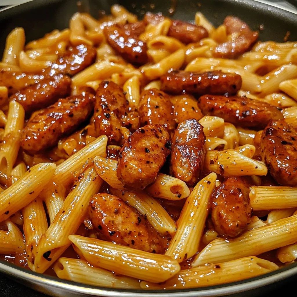 Sticky Honey Garlic BBQ Sausage Penne 1