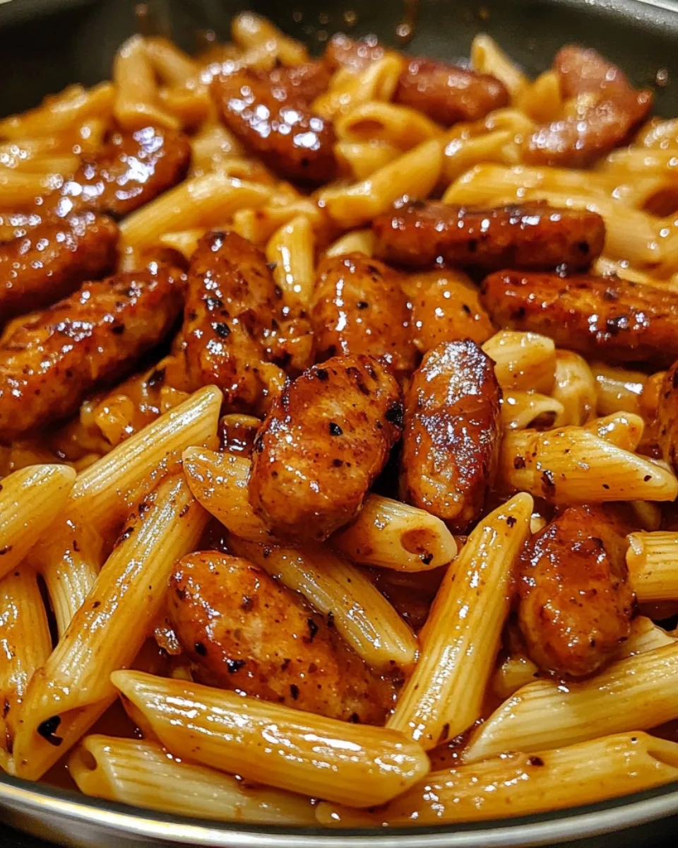 Sticky Honey Garlic BBQ Sausage Penne 2