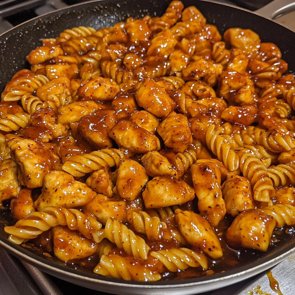 Sticky Sweet Chili Garlic Chicken Rotini 1