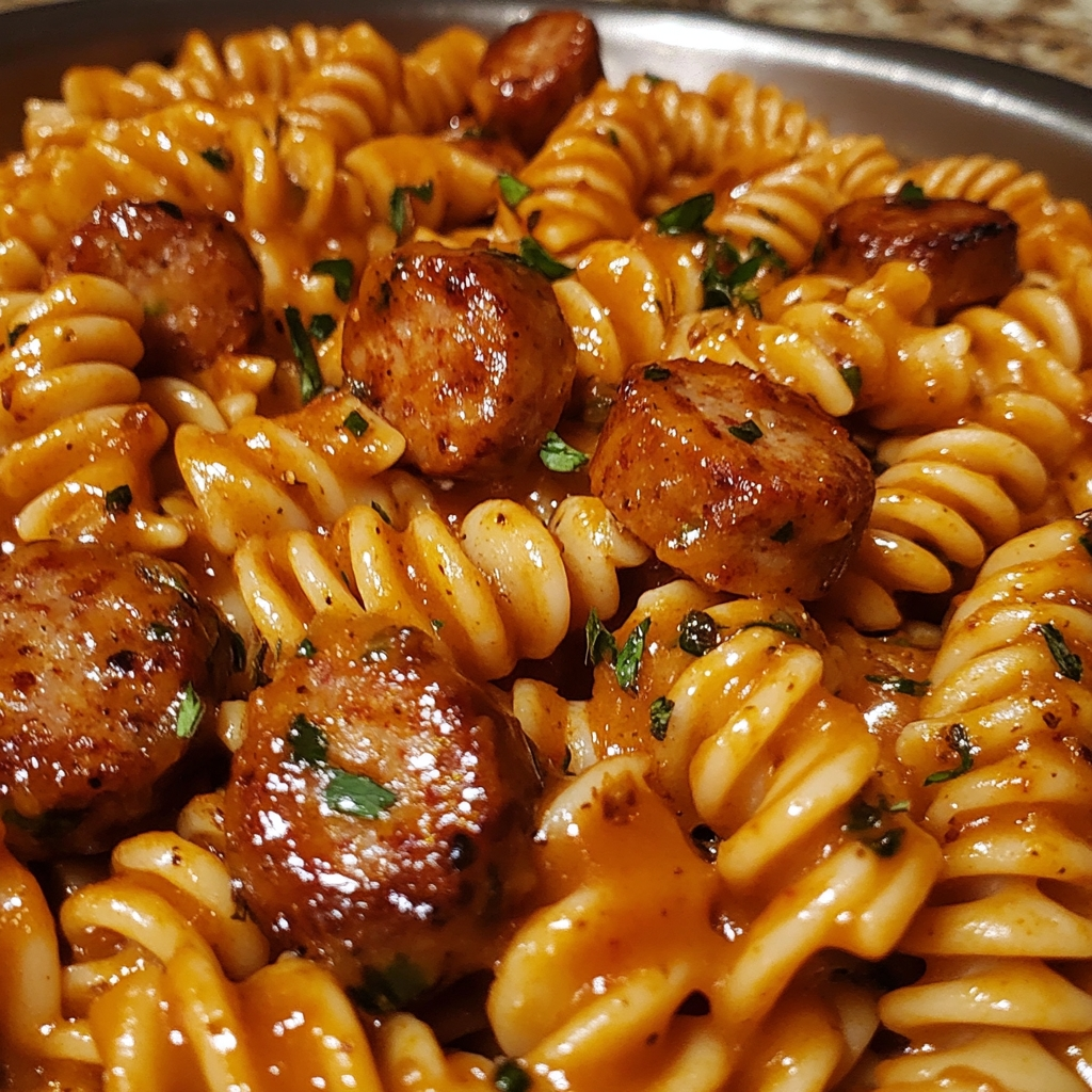 Sticky Sweet Chili Garlic Sausage Rotini 1