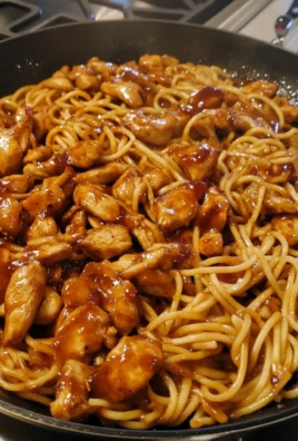 Sticky Teriyaki BBQ Chicken Pasta Skillet 2