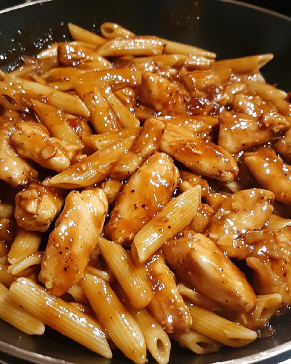 Sticky Teriyaki Garlic Honey Chicken Penne 4
