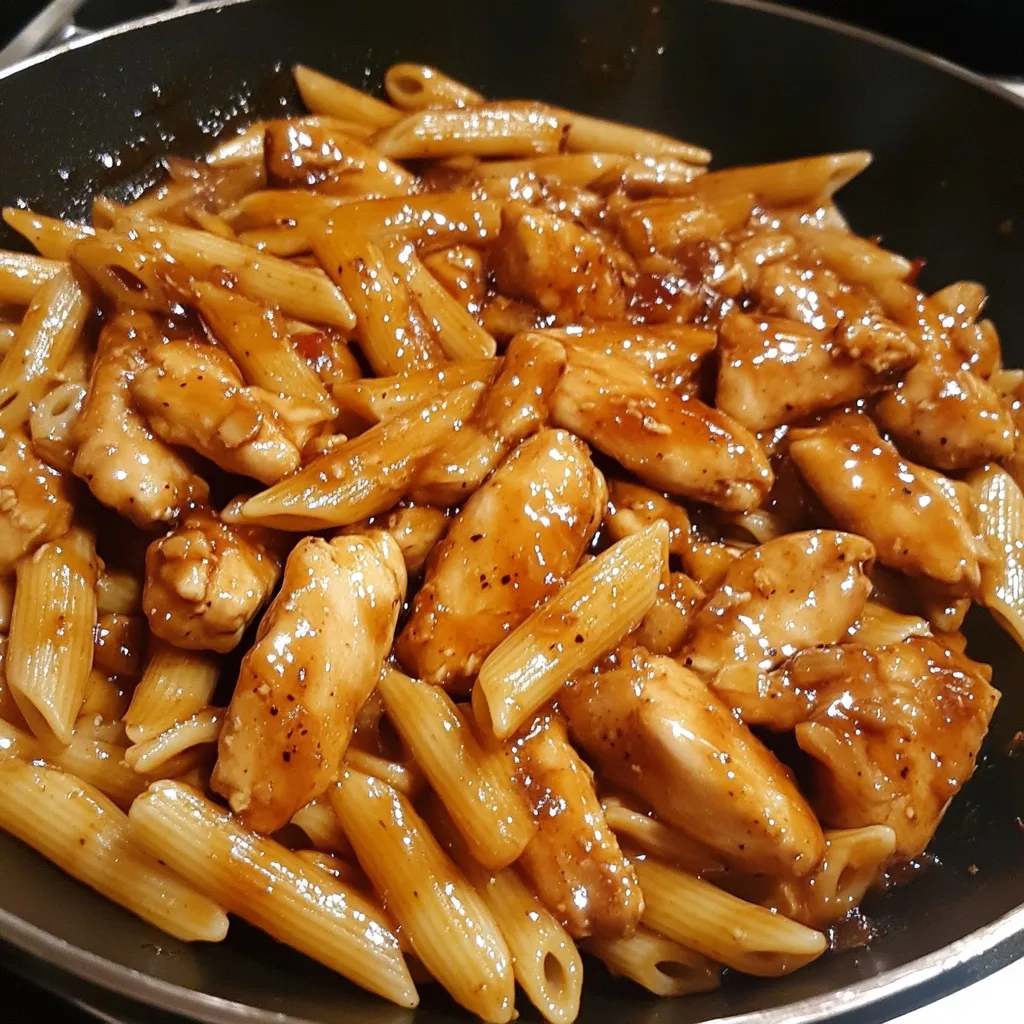 Sticky Teriyaki Garlic Honey Chicken Penne 5